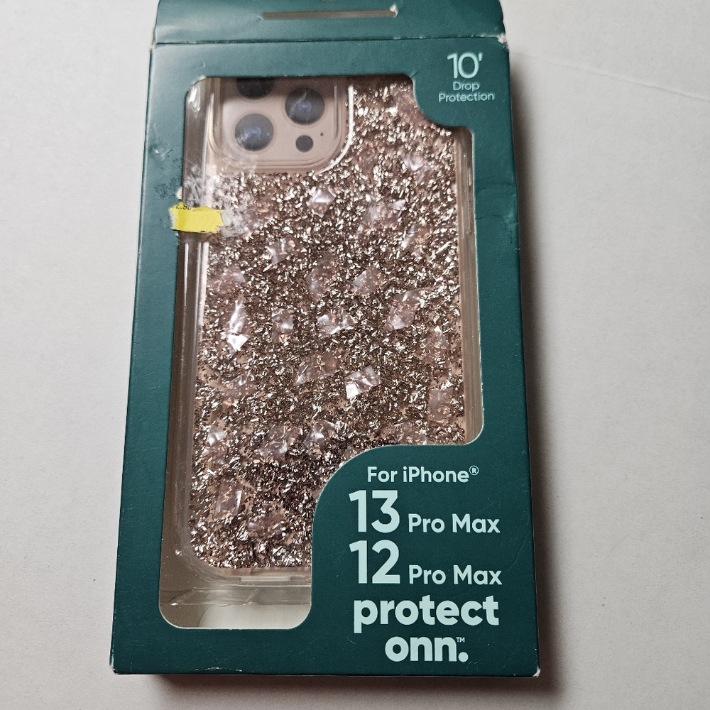 ONN Rose Gold Glitter Phone Case for iPhone 13/12 Pro‎ Max
